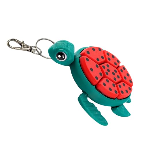 Buntes Schildkröten Fruchtthema Schlüsselbund Anhänger Für Bag School Rucksack Accessoires Und Stress Verringern Die Ornament von SueaLe