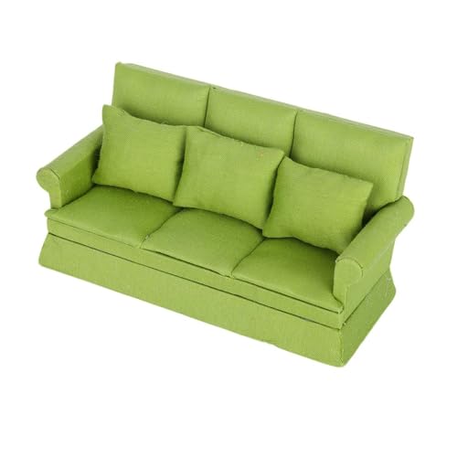 Dolls House Dreisitz Sofa Model Möbelmodell Zubehör Teenager Mädchen Für 1:12 Dollhouses Wohnzimmer Dekorationen von SueaLe