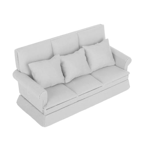 Dolls House Dreisitz Sofa Model Möbelmodell Zubehör Teenager Mädchen Für 1:12 Dollhouses Wohnzimmer Dekorationen von SueaLe