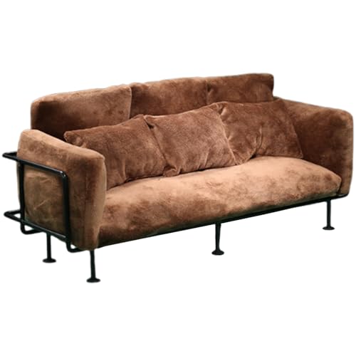 Eisenrahmen Sofa Modell Figur Display Möbel Mit Weichem Sattem Kissen Für 1/6 Skala Puppenhaus Modellprojekt Decors Szenengebäude von SueaLe