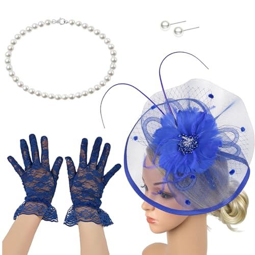 Eleganter Faszinator Hat Haarclip Und Halskette Kostüm Set Hair Accessoire Für Pferderennen Event Cocktails Party Dekore Flapper Kostüm Set Eleganter Faszinator Hat Haarclip Und Halskette Kostüm Set Hair Accessoire Für Pferderennen Event Cocktails Party Dekore Flapper Kostüm Set von SueaLe