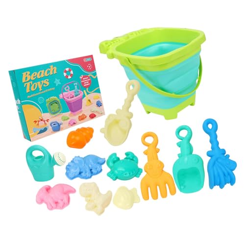 Faltbares Sandeimer Strandspielzeug Mit Meeresform Und Schaufel Sandspiel Set Für Kinder Freien Wasser Aktivität Spielzeug Klapper Strandeimer Für Kinder von SueaLe