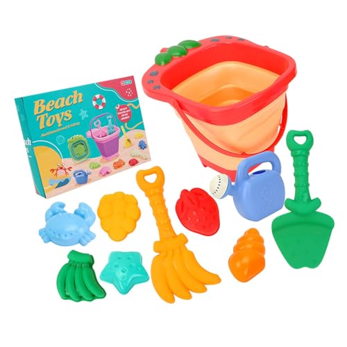 Faltbares Sandeimer Strandspielzeug Mit Meeresform Und Schaufel Sandspiel Set Für Kinder Freien Wasser Aktivität Spielzeug Klapper Strandeimer Für Kinder von SueaLe
