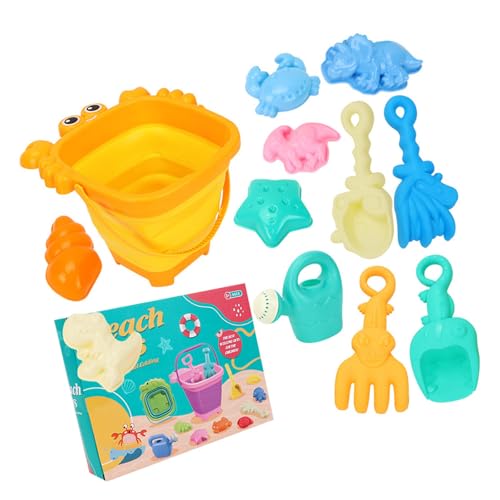 Faltbares Sandeimer Strandspielzeug Mit Meeresform Und Schaufel Sandspiel Set Für Kinder Freien Wasser Aktivität Spielzeug Klapper Strandeimer Für Kinder von SueaLe