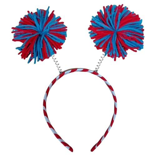 Party Stirnband Für Erwachsene Kinder Pompoms Hairhoop Independence Days Carnivals Celebration Hairhoop Cosplay Accessoire von SueaLe