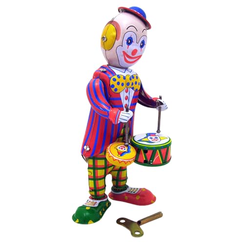 Retro Tinplate Clown Schlagzeuger Windup Eisen Clowns Spielzeug Für Kinder Und Erwachsene Einzigartige Sammelgeschenkmodell Figur Für Dekore Retro Tinplate Clown Schlagzeuger Windup Eisen Clowns Spielzeug Für Kinder Und Erwachsene Einzigartige Sammelgeschenkmodell Figur Für Dekore von SueaLe