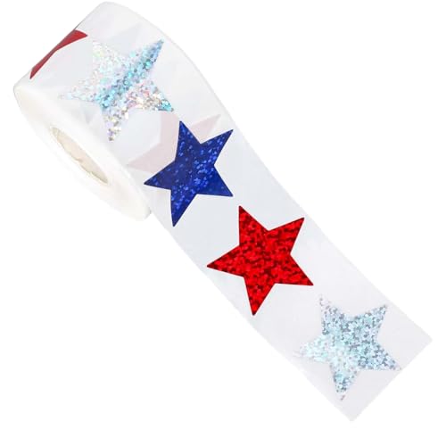 SueaLe 500pcs Glitzernde Star Aufkleber Für Kinder Belohnungen Schimmernder Aufkleber Für Klassenzimmer Und Lehrerversorgung Selfkadhesiv 1 Zoll von SueaLe