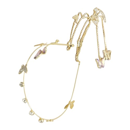 SueaLe Brauthaar Hoop Girl Geburtstagsfeier Eleganter Festzug Gewebt Kristallmädchen King Kostüm Kopfbedeckung Halloween Hairband von SueaLe