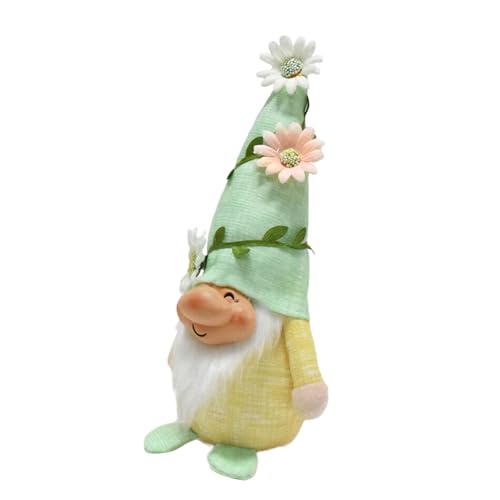 SueaLe Handgefertigte Harzgesichts Plüsch Puppenfigur Mit Optionalem Farbhut Perfekt Für Die Frühlingshausdekoration von SueaLe