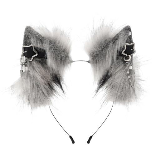 SueaLe Handgefertigte Pelzige Katzenohr Stirnbänder Kostümzubehör Für Halloween Thanksgiving Party Cosplay SueaLe Handgefertigte Pelzige Katzenohr Stirnbänder Kostümzubehör Für Halloween Thanksgiving Party Cosplay von SueaLe