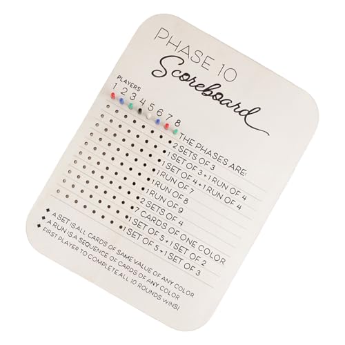 SueaLe Holz Phase 10 Anzeigetafel Scoring Board Portable Travel Brettspiel Holz Phase 10 Score Board Für Partyfamilien Erwachsene SueaLe Holz Phase 10 Anzeigetafel Scoring Board Portable Travel Brettspiel Holz Phase 10 Score Board Für Partyfamilien Erwachsene von SueaLe