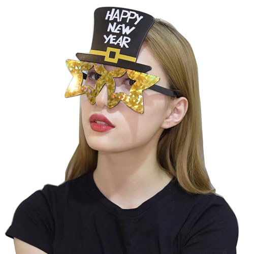 SueaLe Lustiges Neujahrskostüm Zubehör Brille Perfekt Für Karneval Party Neujahrsfeier Sonnenbrille Partydekoration Lustige Partybrille Urlaubsbrille Partybrille Feier Ausgefallen von SueaLe