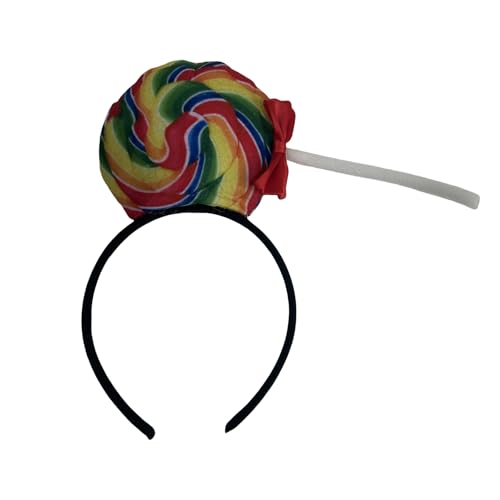 SueaLe Rainbow Lollipop Haarband Für Rollenspiele Event Weiche Stoff Candy Ornament Hairhoop Adult Kids Carnivals Event Accessoire Carnivals Haarzubehör Accessoires von SueaLe