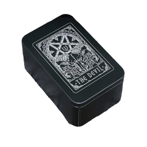SueaLe Rechteckige Schlüssel Organizer Box Spielkarten Aufbewahrungsbox Metall Geldmünzen Tragebox Süßigkeiten Etui Business Tarots Aufbewahrungsdose Kunstkarten Aufbewahrungsbox von SueaLe