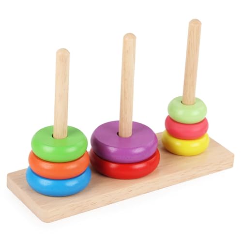 SueaLe Tower of Hanoi Blockspielzeug Für Kinder 3-6 Jahre Alte Geschenke Die Regenbogen Spielzeugmotor Fähigkeit Für Babys Kleinkind Stapeln SueaLe Tower of Hanoi Blockspielzeug Für Kinder 3-6 Jahre Alte Geschenke Die Regenbogen Spielzeugmotor Fähigkeit Für Babys Kleinkind Stapeln von SueaLe