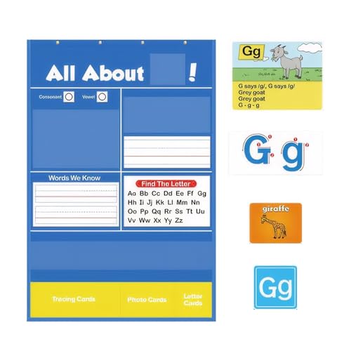 SueaLe Word Lern Taschen Diagrammbuchstaben Bildungsdiagramm Für Kindergärten Homeschool Aktivitäten Mit Wiederverwendbaren Karten Karten Für Kinder von SueaLe