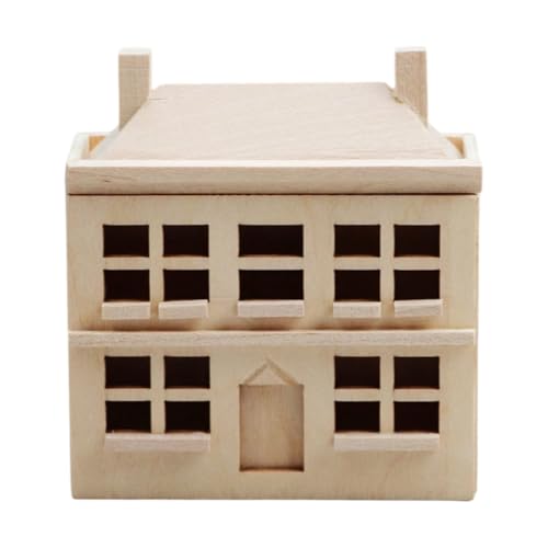 Vintage Cottage Modell Für Kinder Retro House Wood Cottage Figur Desktop Perfekt Für Zuhause Oder Büro von SueaLe
