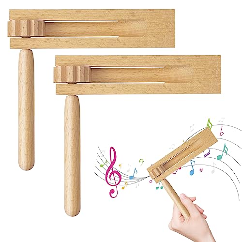 Holzratsche Geräusche Maker, 2 Stück Ratsche aus Holz, Doppelratsche aus Holz Traditionellen, Spielzeug Pädagogisches Spielzeug für Kinder Holzratsche Geräusche Maker, 2 Stück Ratsche aus Holz, Doppelratsche aus Holz Traditionellen, Spielzeug Pädagogisches Spielzeug für Kinder von Suevut