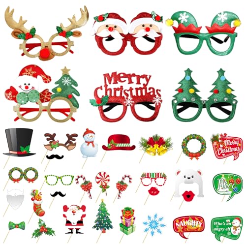 Suffolly 35pcs Weihnachten Brille Weihnachten Party Brille Lustig Weihnachten Brille Weihnachten Photo Booth Xmas Neuheit Fancy Kostüme Zubehör Suffolly 35pcs Weihnachten Brille Weihnachten Party Brille Lustig Weihnachten Brille Weihnachten Photo Booth Xmas Neuheit Fancy Kostüme Zubehör von Suffolly