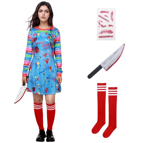 Suffolly Killer-Puppenkostüm für Kinder, Spielkostüm (Damen, S) von Suffolly