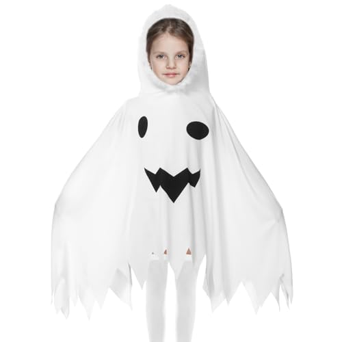 Suffolly Geister Kostüm Kinder Halloween Ghoul Kostüm Kinder 5pcs Geist Umhang Weiß von Suffolly