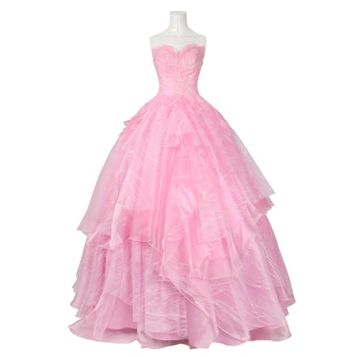Glinda-Kostüm für Erwachsene, Motiv: The Good Witch Glinda, Deluxe, rosa Pailletten-Trägerkleid für Cosplay und Party, Rosa, Größe XXL Glinda-Kostüm für Erwachsene, Motiv: The Good Witch Glinda, Deluxe, rosa Pailletten-Trägerkleid für Cosplay und Party, Rosa, Größe XXL von Sufsad