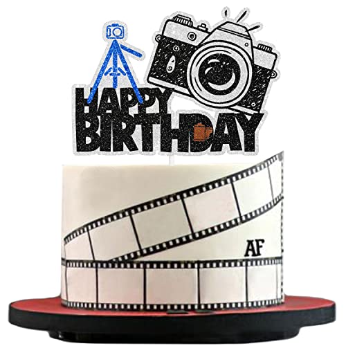 Fotografen Geburtstagstortenaufsatz – Outdoor Fotografie Party Fotograf Geburtstag Party Kamera Stativ Dekoration - SugarGera von SugarGera