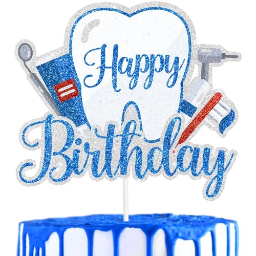 Kuchenaufsatz mit Zahnarztmotiv für Kinder – Dies ist eine tolle Dekoration für Ihre Zahnarzt-Geburtstagsfeier, Zahnarzt-Abschlussfeier, Zahnfee-Party oder erste Zahnparty für Jungen und Mädchen Kuchenaufsatz mit Zahnarztmotiv für Kinder – Dies ist eine tolle Dekoration für Ihre Zahnarzt-Geburtstagsfeier, Zahnarzt-Abschlussfeier, Zahnfee-Party oder erste Zahnparty für Jungen und Mädchen von SugarGera