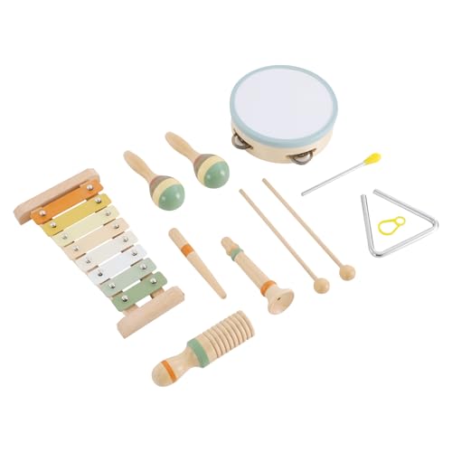 Musikinstrumente Kinder Set, 6 Stück Instruments Percussion Holzspielzeug, Montessori-Musikinstrumenten Set für Kleinkinder, Musik Lernspielzeug, Musikinstrumente für Kinder ab 3 Jahr von SuhoFutus