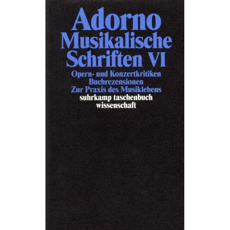 Musikalische Schriften.Tl.6 von Suhrkamp