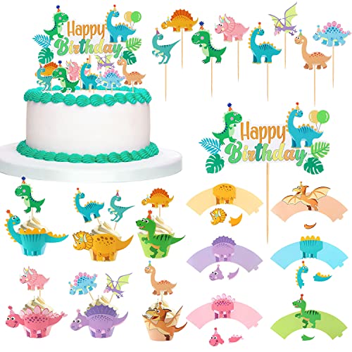 57 Stück Dino Geburtstag Deko, Dino Tortendeko,Dinosaurier Tortendeko Junge Party Tortendeko Dinosaurier für Kindergeburtstag Party-Kuchen, Kindergarten Potlucks, Cupcakes, Muffin Dekoration 57 Stück Dino Geburtstag Deko, Dino Tortendeko,Dinosaurier Tortendeko Junge Party Tortendeko Dinosaurier für Kindergeburtstag Party-Kuchen, Kindergarten Potlucks, Cupcakes, Muffin Dekoration von Suitedget