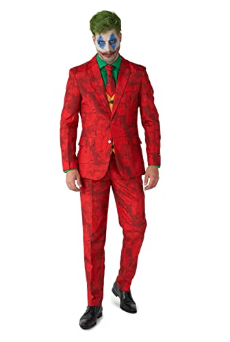 Suitmeister Herrenkostüm - 2019 The Joker DC - Tailliert Party Kostüme - Anzug - Rot, Grün, Gelb von Suitmeister