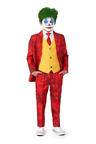Suitmeister Jungenkostüm - The Joker 2019 - Tailliert Halloween Party Kostüme - Suit - Rot, Grün, Gelb von Suitmeister