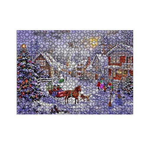 Sujhyrty Neue Weihnachtspuzzle für 2020, Puzzles of Village Christmas Life - 1000-Teiliges Puzzle für die Familie von Sujhyrty
