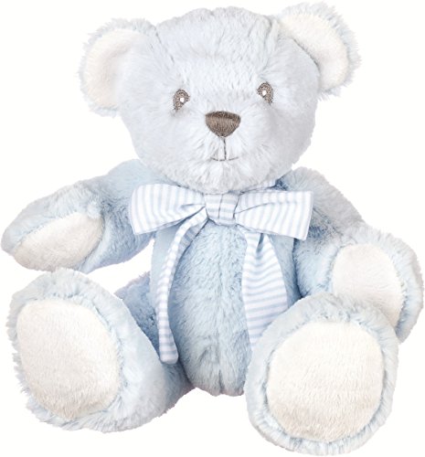 Suki Gifts 10082 - Hug-a-Boo Blauer Teddy Bär mit integerierter Rassel, 18 cm, blau von Suki Gifts
