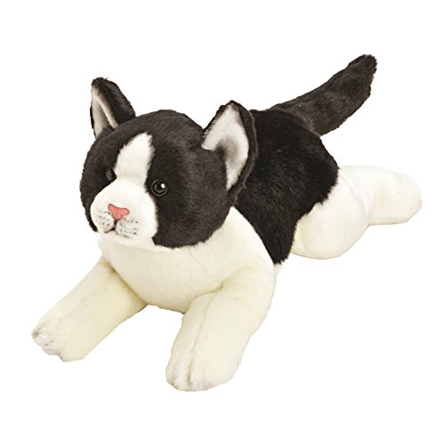 Yomiko 12073 - Suki Gifts Plüschtier Katze, 36 cm, weiß/schwarz von Suki Gifts