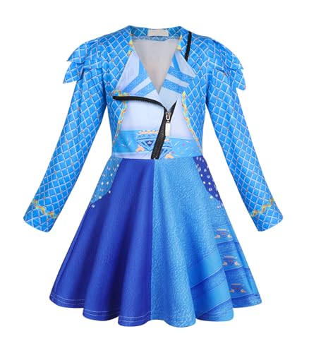 Sukyfecde Descendants Chloe Kostüm für Mädchen, Größe 7-8, Blau Sukyfecde Descendants Chloe Kostüm für Mädchen, Größe 7-8, Blau von Sukyfecde