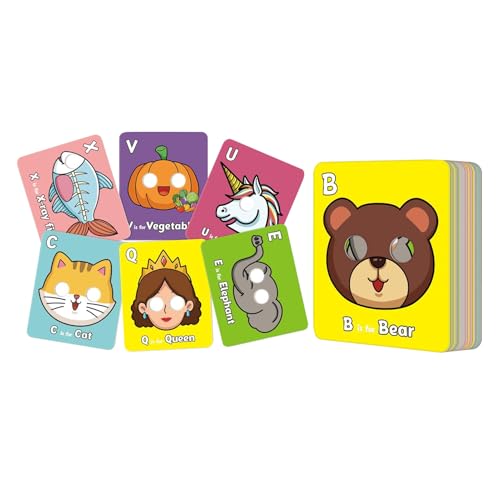 A BC Animal Flash-Cards, Alphabet-Flash-Karten, Lernspiele für Bildungslern, X26-Karten, große, leicht zu griffgröße, ansprechende Tierillustrationen, für Kinder 3-5+ A BC Animal Flash-Cards, Alphabet-Flash-Karten, Lernspiele für Bildungslern, X26-Karten, große, leicht zu griffgröße, ansprechende Tierillustrationen, für Kinder 3-5+ von Sulxyi