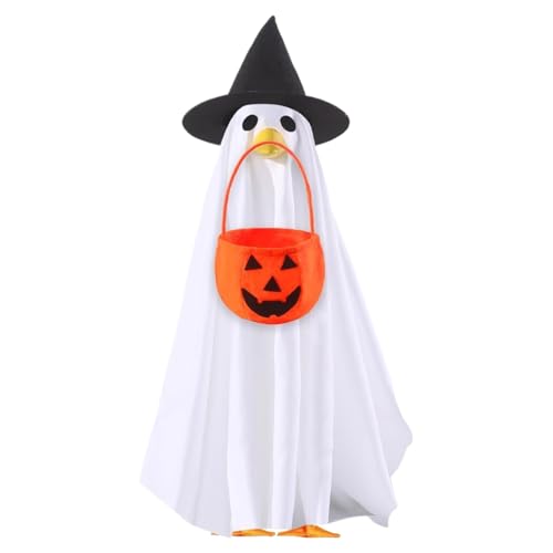 Halloween Ghost Gänse -Outfit, leichter atmungsaktives Stoff, 1 Set, Rasenstatue Halloween -Kleidung, Gänsekostüm, leicht zu rutschen, für die im Freien von Sulxyi