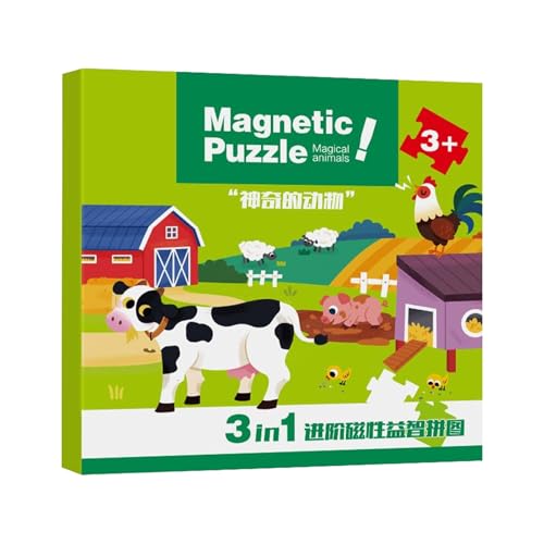 Magnetische Rätsel für Kinder, tragbares und kompaktes Design, komplettes Set, Puzzlebuch, Interaktionssägespielzeug, hell farbenfroh, ideal für Kinder im Alter von 2 bis 6 Jahren Magnetische Rätsel für Kinder, tragbares und kompaktes Design, komplettes Set, Puzzlebuch, Interaktionssägespielzeug, hell farbenfroh, ideal für Kinder im Alter von 2 bis 6 Jahren von Sulxyi