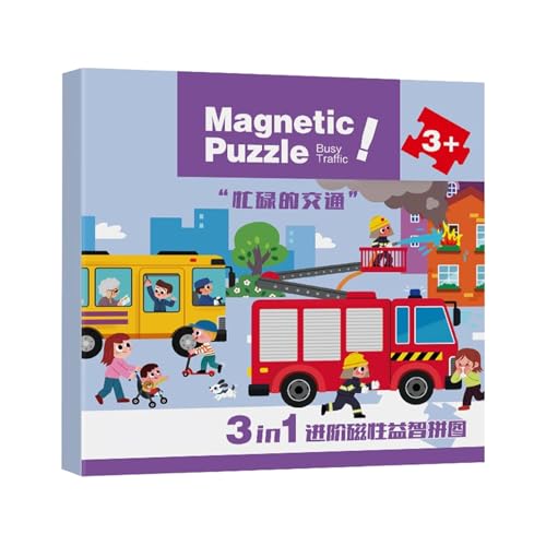 Magnetische Rätsel für Kinder, tragbares und kompaktes Design, komplettes Set, Puzzlebuch, Interaktionssägespielzeug, hell farbenfroh, ideal für Kinder im Alter von 2 bis 6 Jahren Magnetische Rätsel für Kinder, tragbares und kompaktes Design, komplettes Set, Puzzlebuch, Interaktionssägespielzeug, hell farbenfroh, ideal für Kinder im Alter von 2 bis 6 Jahren von Sulxyi