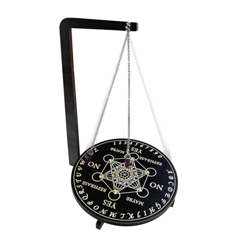 Pendelanzeigestand mit Tablett, Pendelständer, Holzaltarplatte, handgefertigter Wahrsagwerkzeughalter Kompakte Größe, ideal für Tarot -Altar -Setup -Meditation von Sulxyi