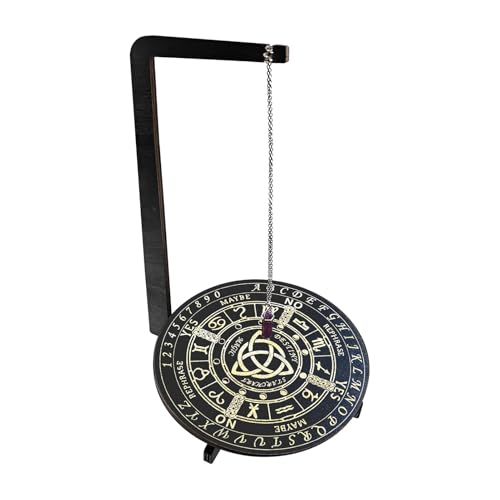 Pendelanzeigestand mit Tablett, Pendelständer, Holzaltarplatte, handgefertigter Wahrsagwerkzeughalter Kompakte Größe, ideal für Tarot -Altar -Setup -Meditation von Sulxyi