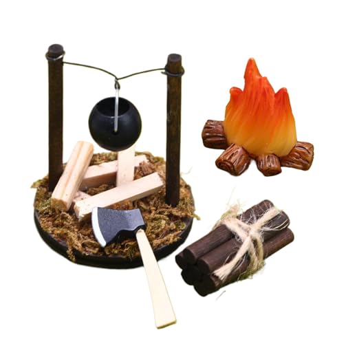 Puppenhaus-Lagerfeuer, Miniatur-Lagerfeuer-Requisite, Gartenszenen-Lagerfeuer, Puppenhaus-Lagerfeuer-Set, Miniatur-Campingtopf, realistisches Miniatur-Lagerfeuer-Design für Szenensimulation Lagerfeuer Puppenhaus-Lagerfeuer, Miniatur-Lagerfeuer-Requisite, Gartenszenen-Lagerfeuer, Puppenhaus-Lagerfeuer-Set, Miniatur-Campingtopf, realistisches Miniatur-Lagerfeuer-Design für Szenensimulation Lagerfeuer von Sulxyi