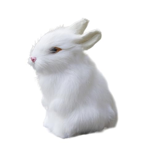 Simulated Bunny Ornament, Bunny Stuffed Animal, Realistic Plush Animal, 16.5x14x9 Realistic Design Soft and Comfortable Versatile Use for Kids Boys Girls von Sulxyi