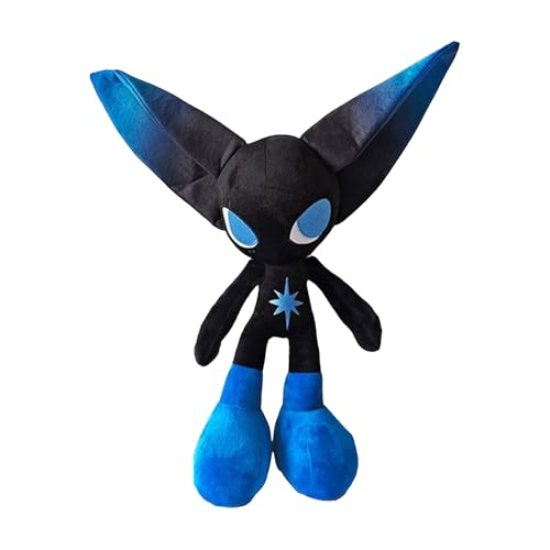Sulxyi Blaue Schattenkatzen-Plüschtiere, Schwarze Elfenkatzen-Plüschtiere, Cartoon-Tiere, Katzen-Plüschpuppen, Leicht und einfach zu tragen, Weiche, kuschelige Materialien, für Mädchen und von Sulxyi