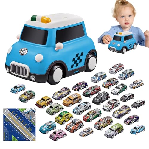 Sulxyi Kindermetall -Rennwagen, Rennfahrzeuge Spielzeug, Pull Back -Funktion Car, 21x20x17cm Spannende Pull Back -Funktion Push and Go ist perfekt für Mädchen und, 30pcs von Sulxyi