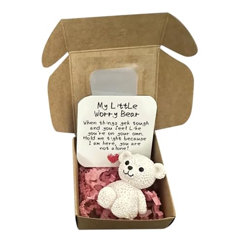 Sulxyi Pocket Bear, Puppe Little Pocket, viel Glück Animal Doll, 5,5x5,5 x 2,5 cm, weich handgefertigt, leicht und leicht zu tragen, ideal für Frauen, Kinder Kinder Freunde von Sulxyi
