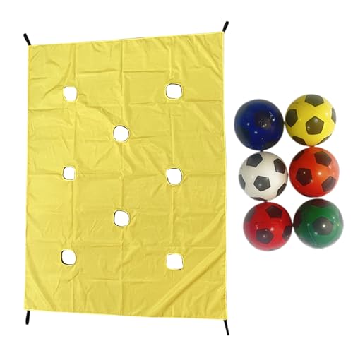 Sulxyi Team Building Game Set, Hole Tarp Team Building Game, Schul-Out-toor-Spiele, 2 m x 1,45 m, umfasst 6 weiche PU-Bälle, kompakt und faltbar für Gruppenaktivitäten Sulxyi Team Building Game Set, Hole Tarp Team Building Game, Schul-Out-toor-Spiele, 2 m x 1,45 m, umfasst 6 weiche PU-Bälle, kompakt und faltbar für Gruppenaktivitäten von Sulxyi