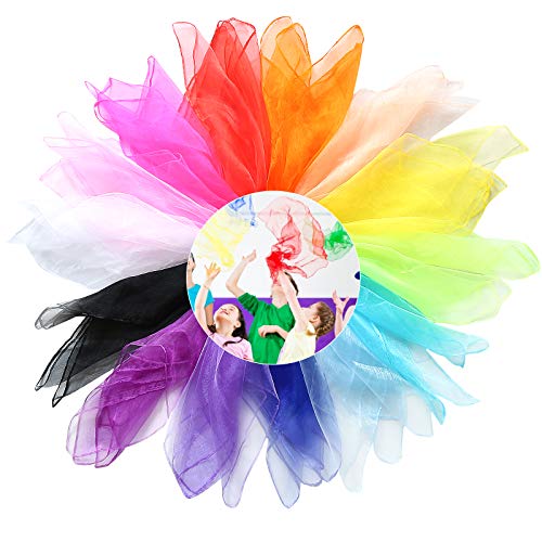 SumDirect Tanzschal, Kinder-Tanz-Jonglierschal, 60 x 60 cm, Mehrfarbig, quadratischer Seiden-Tanzschal mit gesäumten Kanten, sensorisches Spielzeug, Rhythmusband, magische Leistungs(14 Farben) SumDirect Tanzschal, Kinder-Tanz-Jonglierschal, 60 x 60 cm, Mehrfarbig, quadratischer Seiden-Tanzschal mit gesäumten Kanten, sensorisches Spielzeug, Rhythmusband, magische Leistungs(14 Farben) von SumDirect